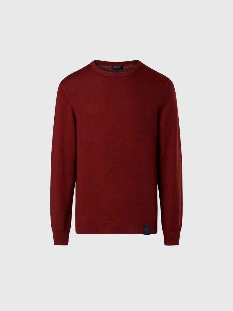 North Sails maglione in lana merino lavata Rust