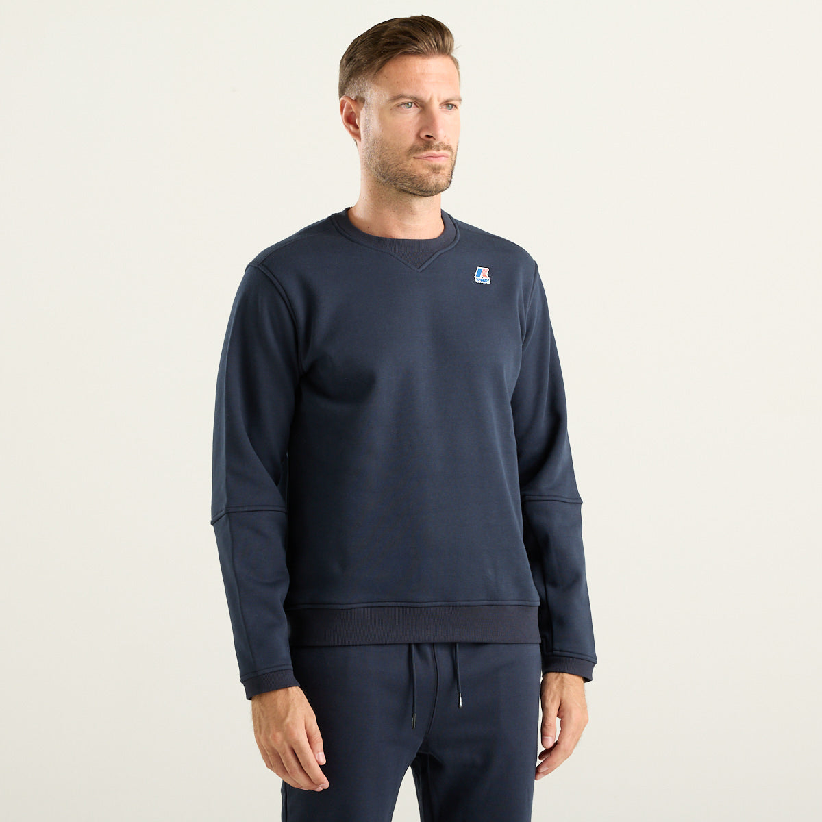 K-Way Nael Brushed Felpa Girocollo Uomo Blu Scuro