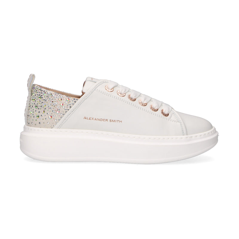 Alexander Smith sneaker Wembley glitter bianca
