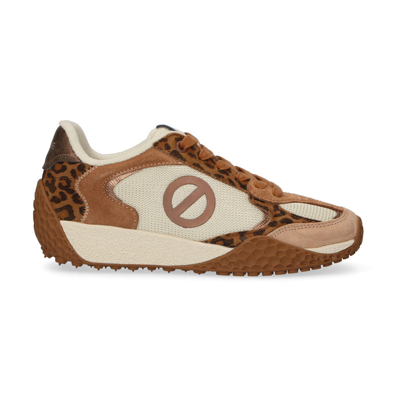 No Name sneaker Kate in nylon cuoio