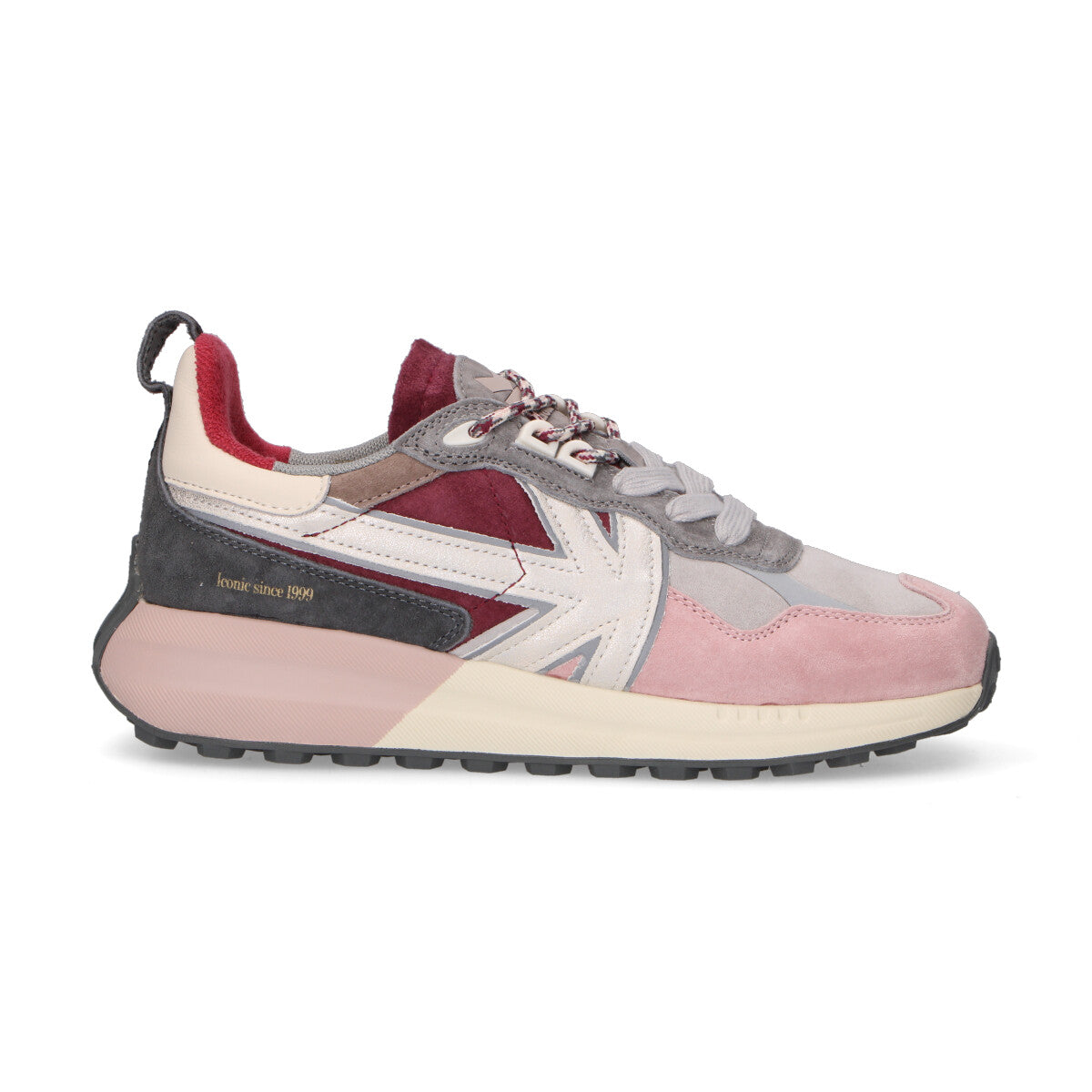 Kaotiko sneaker Detroit Multi in camoscio rosa