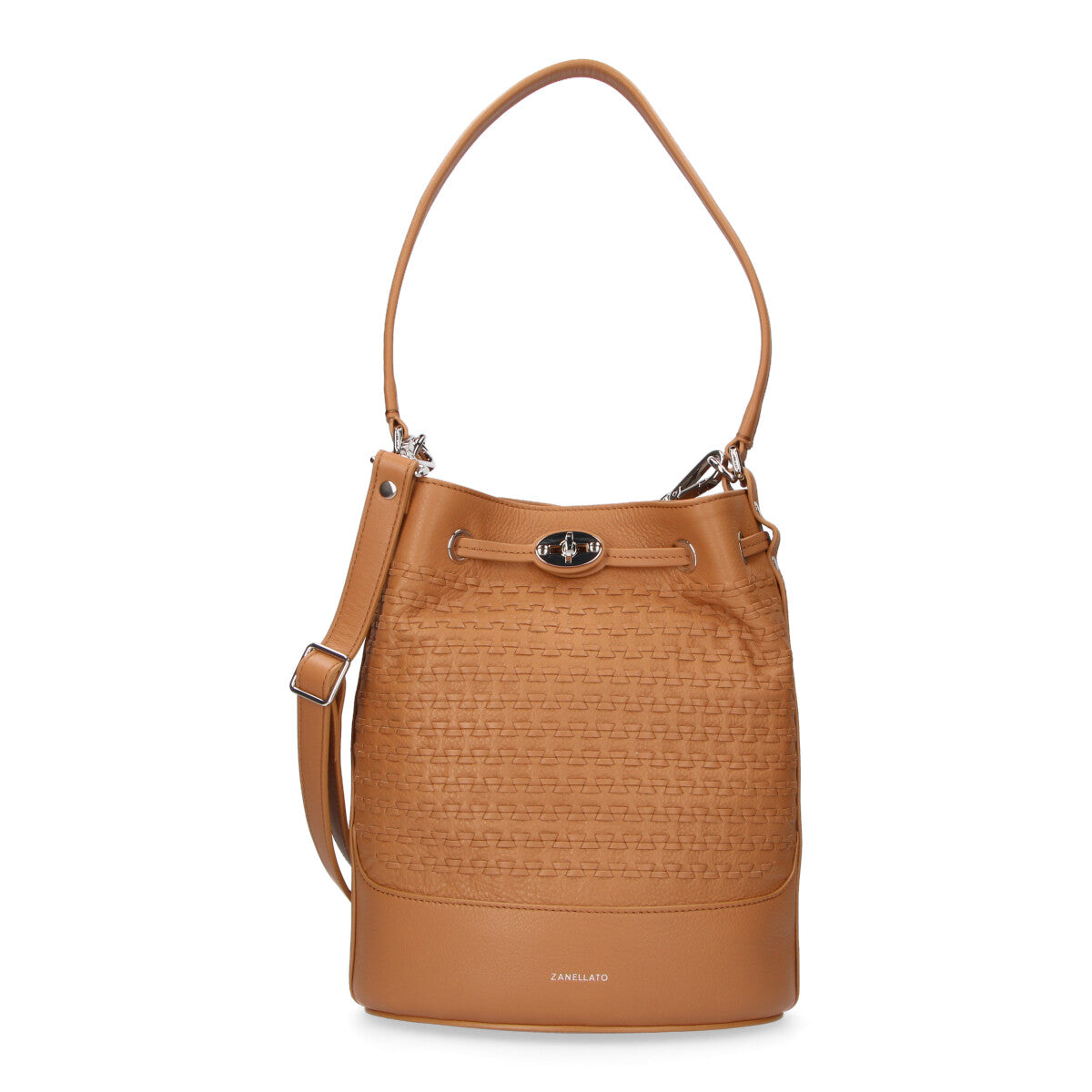 Zanellato Mondà small pelle intrecciata beige taba