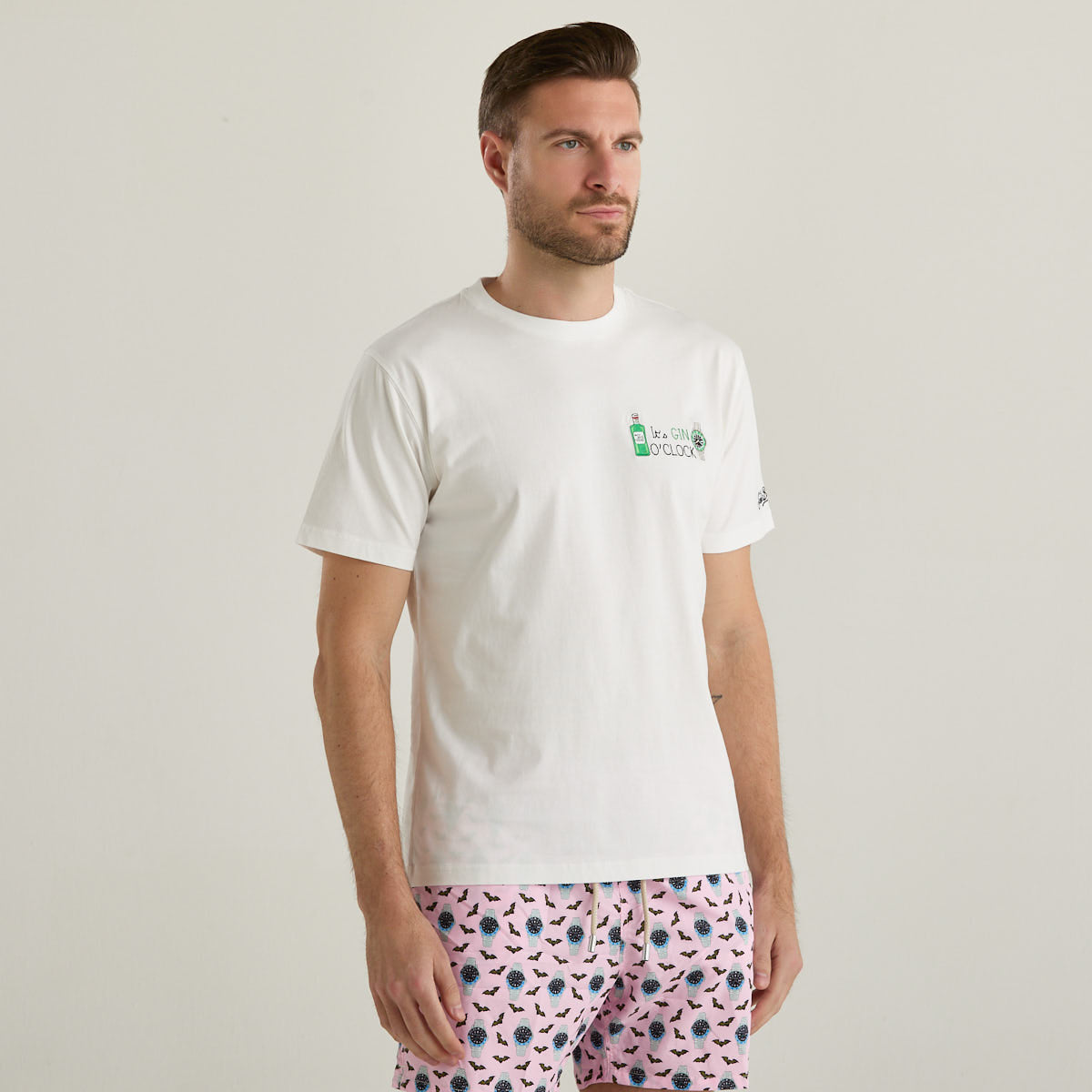Mc2 Saint Barth t-shirt gin clock bianca