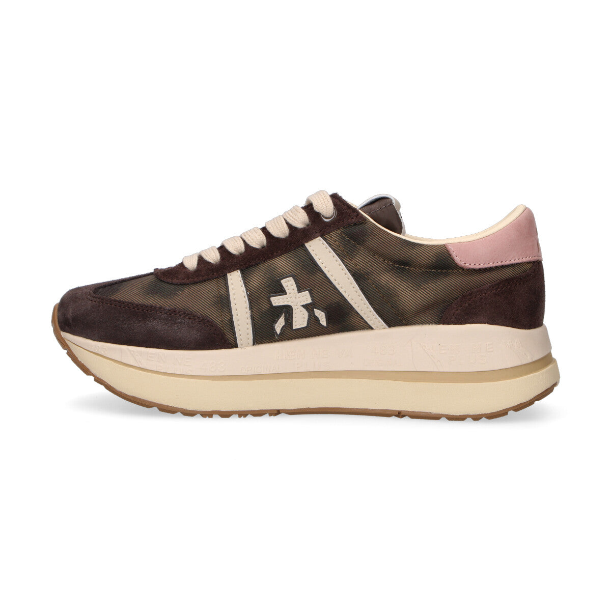Premiata sneaker Bethcoin in nylon marrone