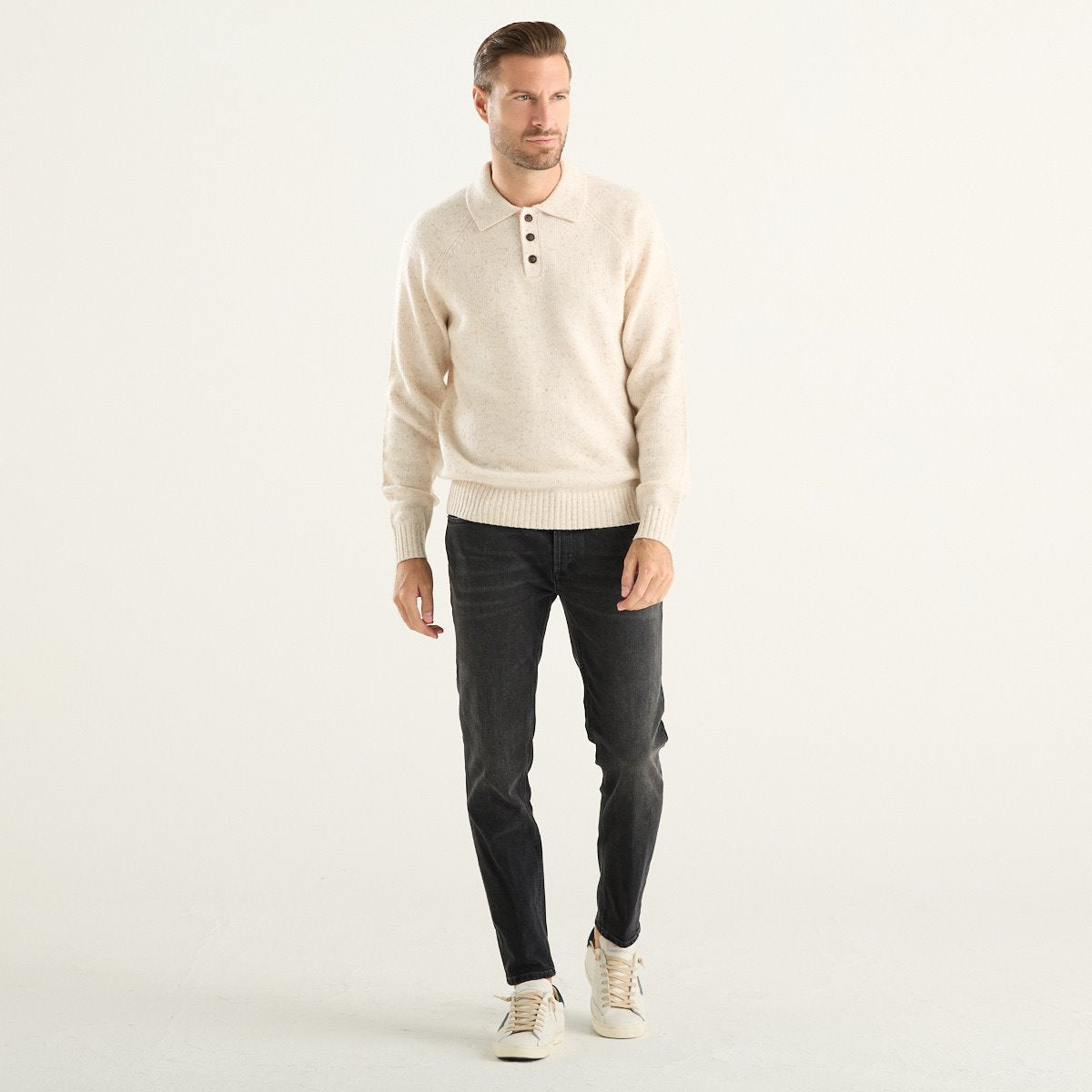 MC2 Saint Barth maglia polo uomo Alfie beige mélange