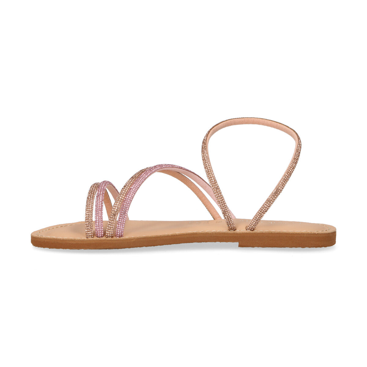 LeSalentine sandalo Gioia in strass oro rosa