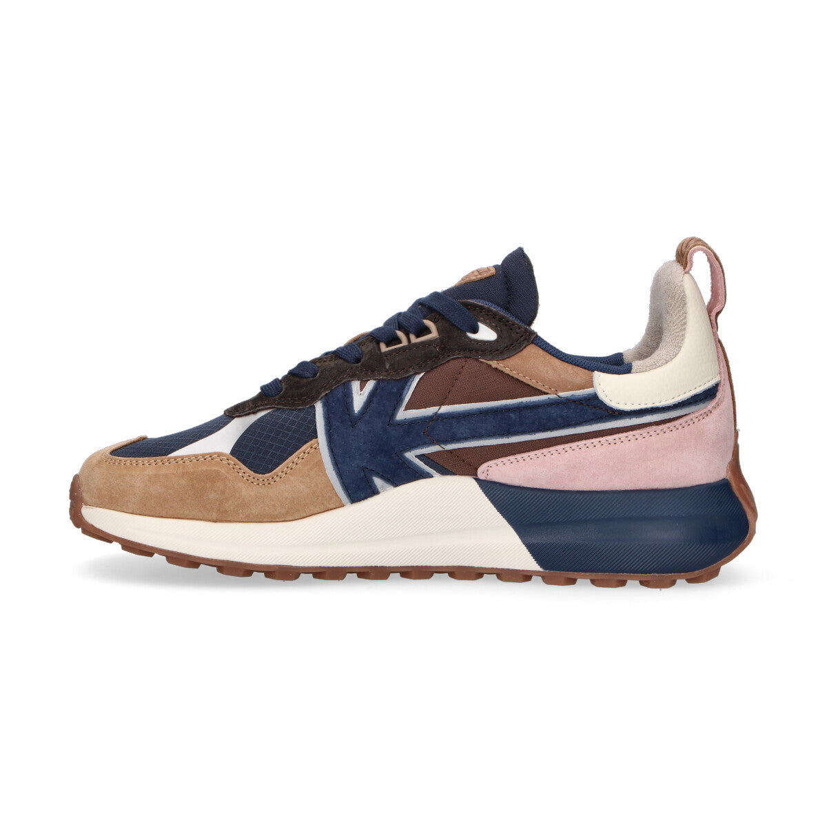 Kaotiko sneaker Vancouver in nylon blu e marrone