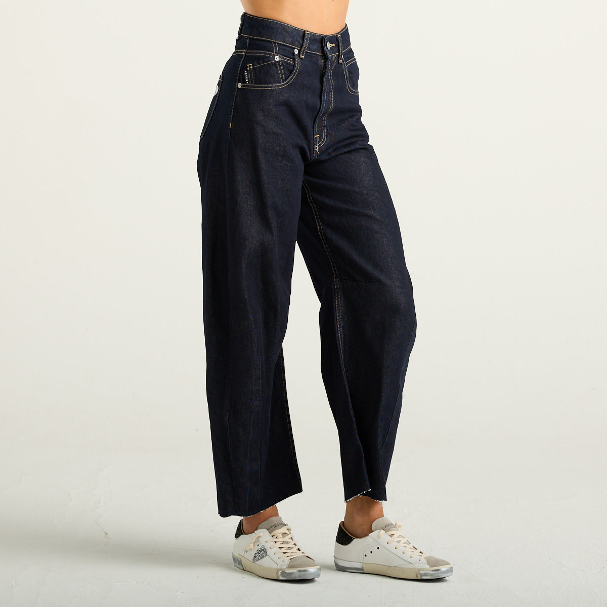 Haveone Barbara Jeans Balloon Donna Blu Scuro