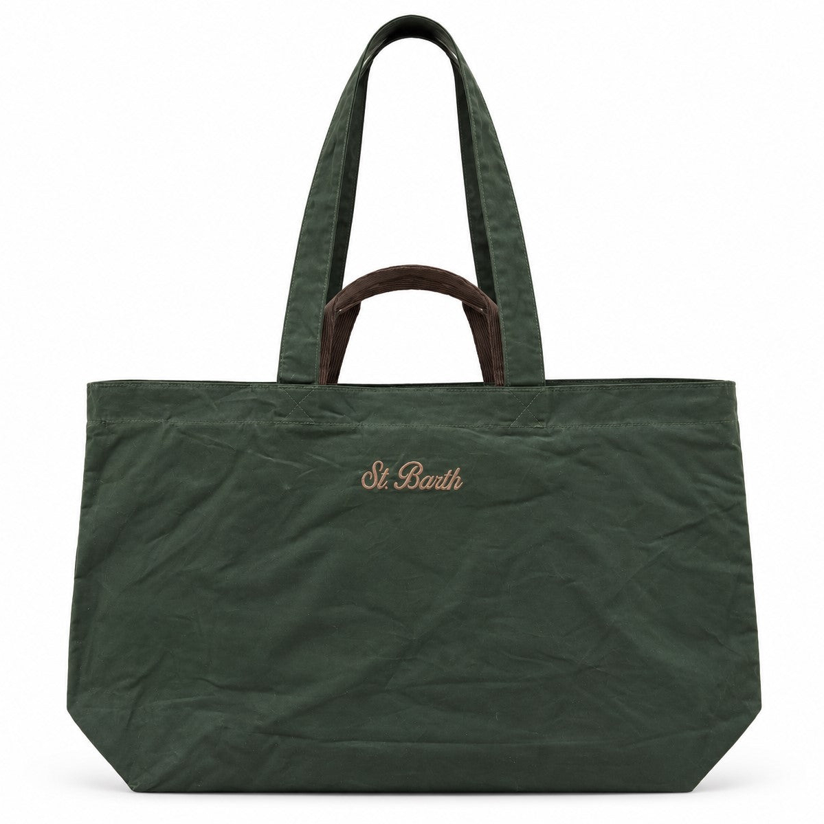 Mc2 Saint Barth borsa Essential Wax verde militare