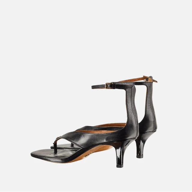 Patrizia Pepe sandalo infradito con cinturino in pelle nera
