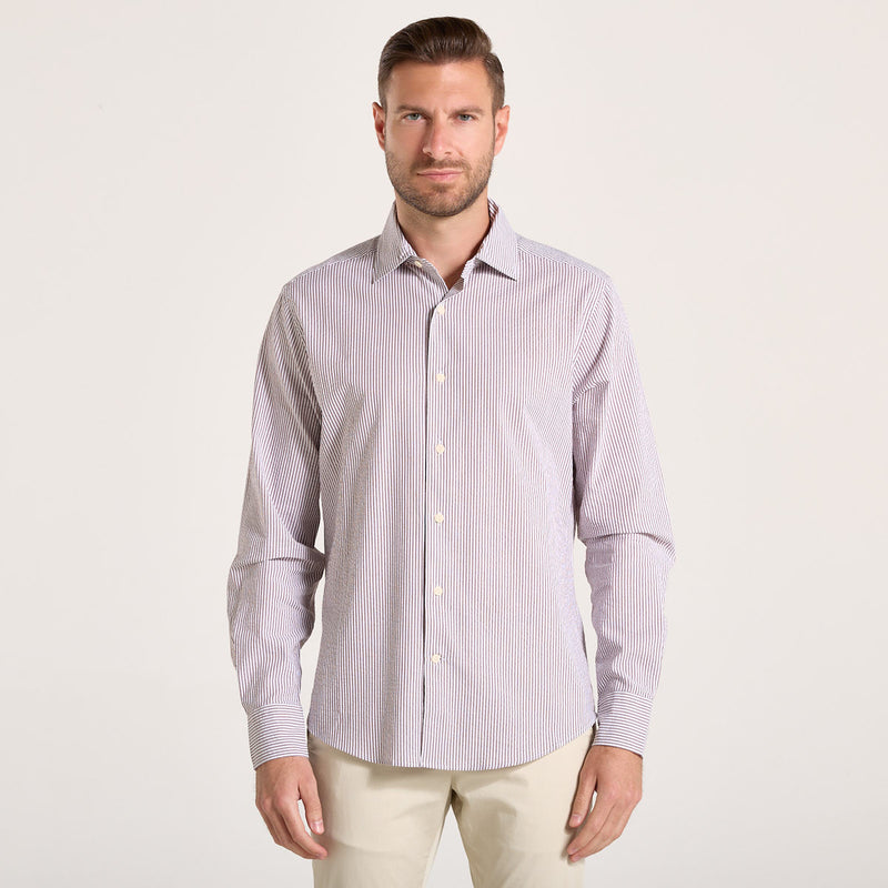Mc2 Saint Barth camicia pamplona in seersucker stripes beige