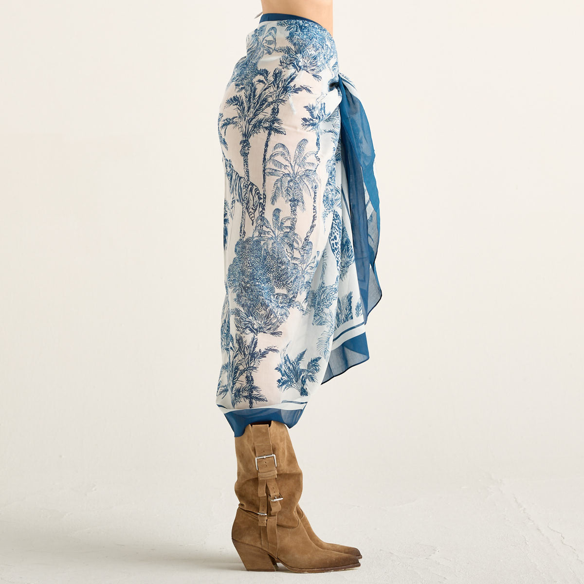 Mc2 Saint Barth copri costume thaiti silk voile foulard jungle oceania