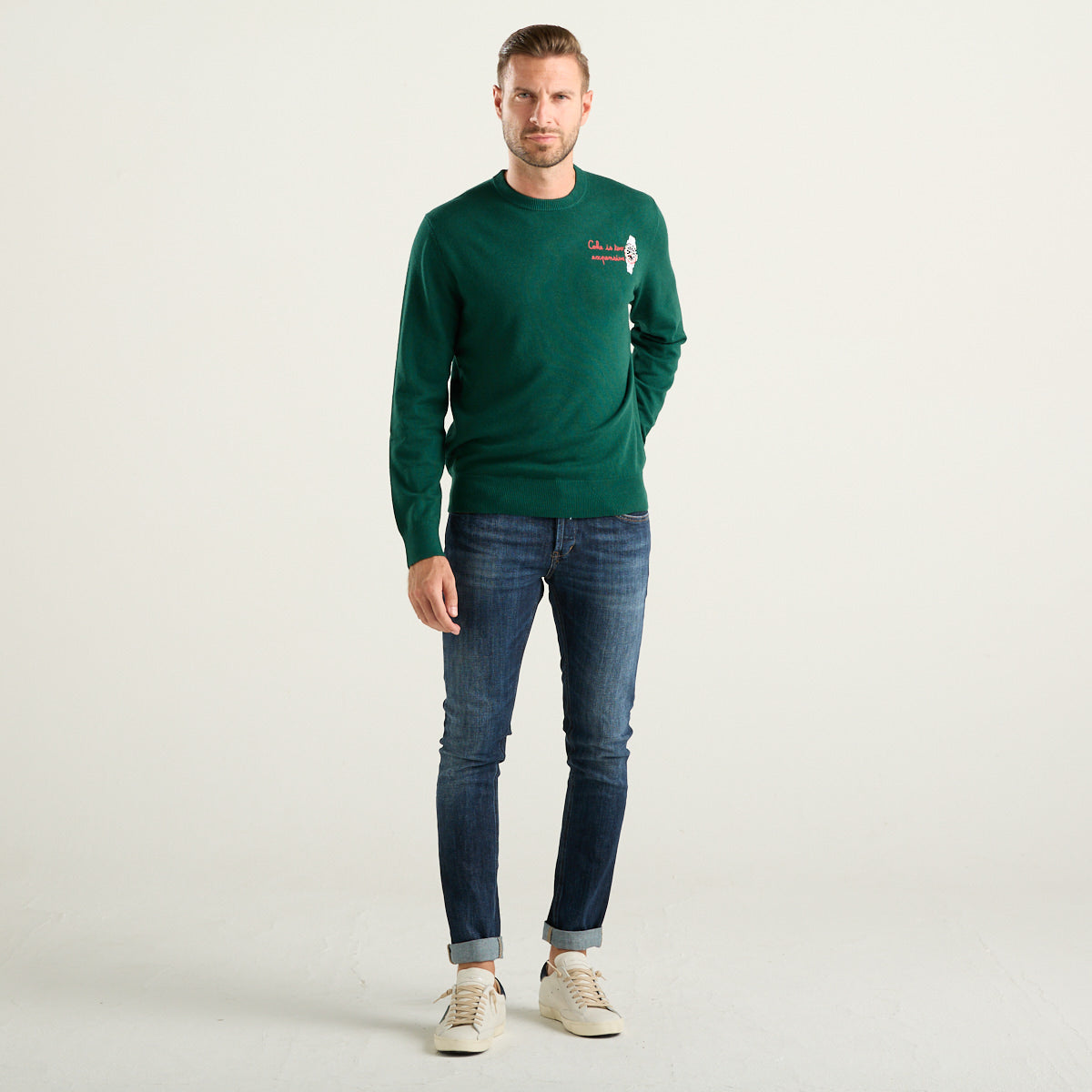 MC2 Saint Barth Heron Light Maglione Uomo con Ricamo Rolex