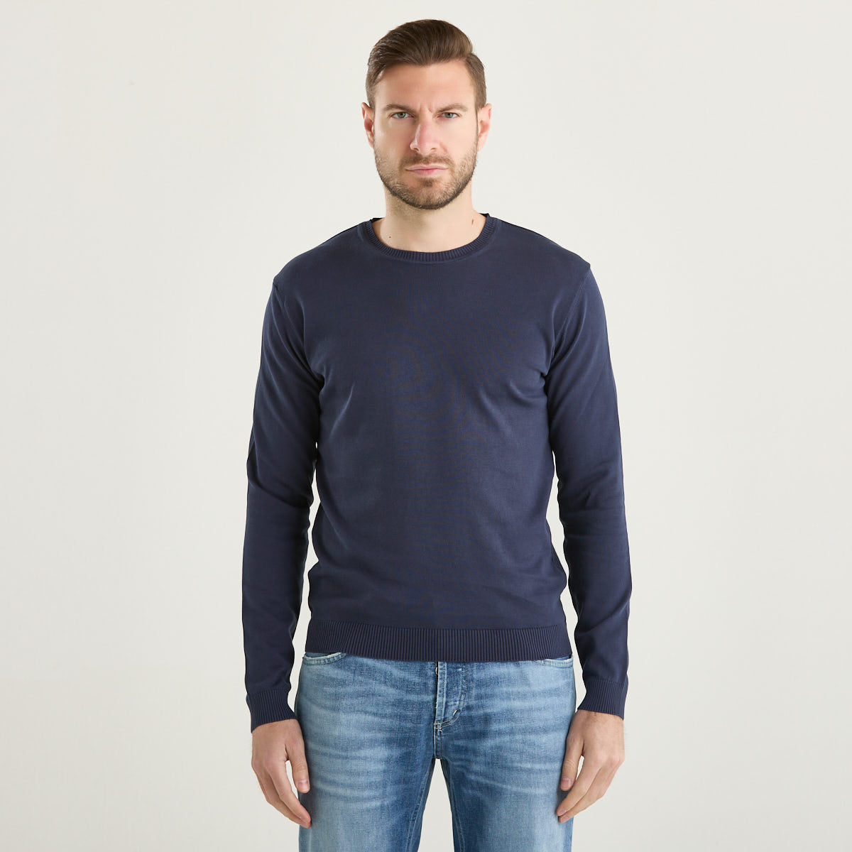 Wool & Co maglioncino in tessuto blu