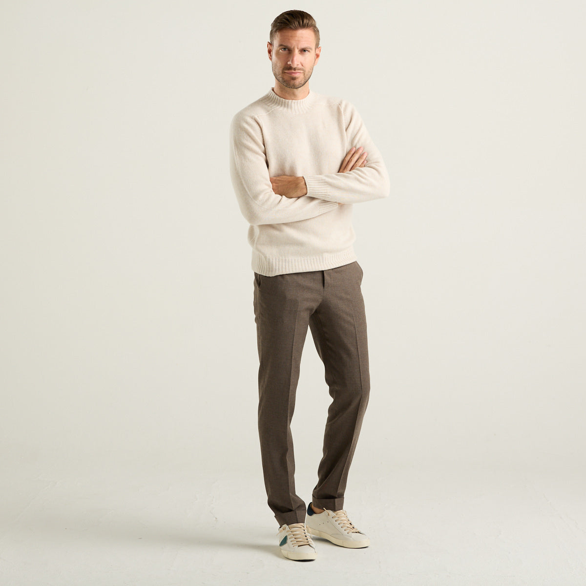 PT Torino pantalone Mads in lana tortora