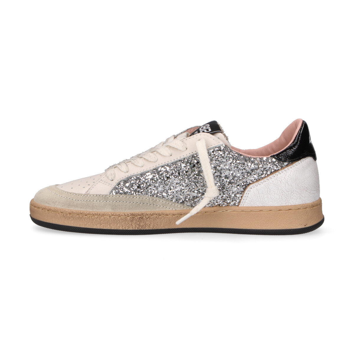 4B12 Sneakers donna playnew bianco glitter