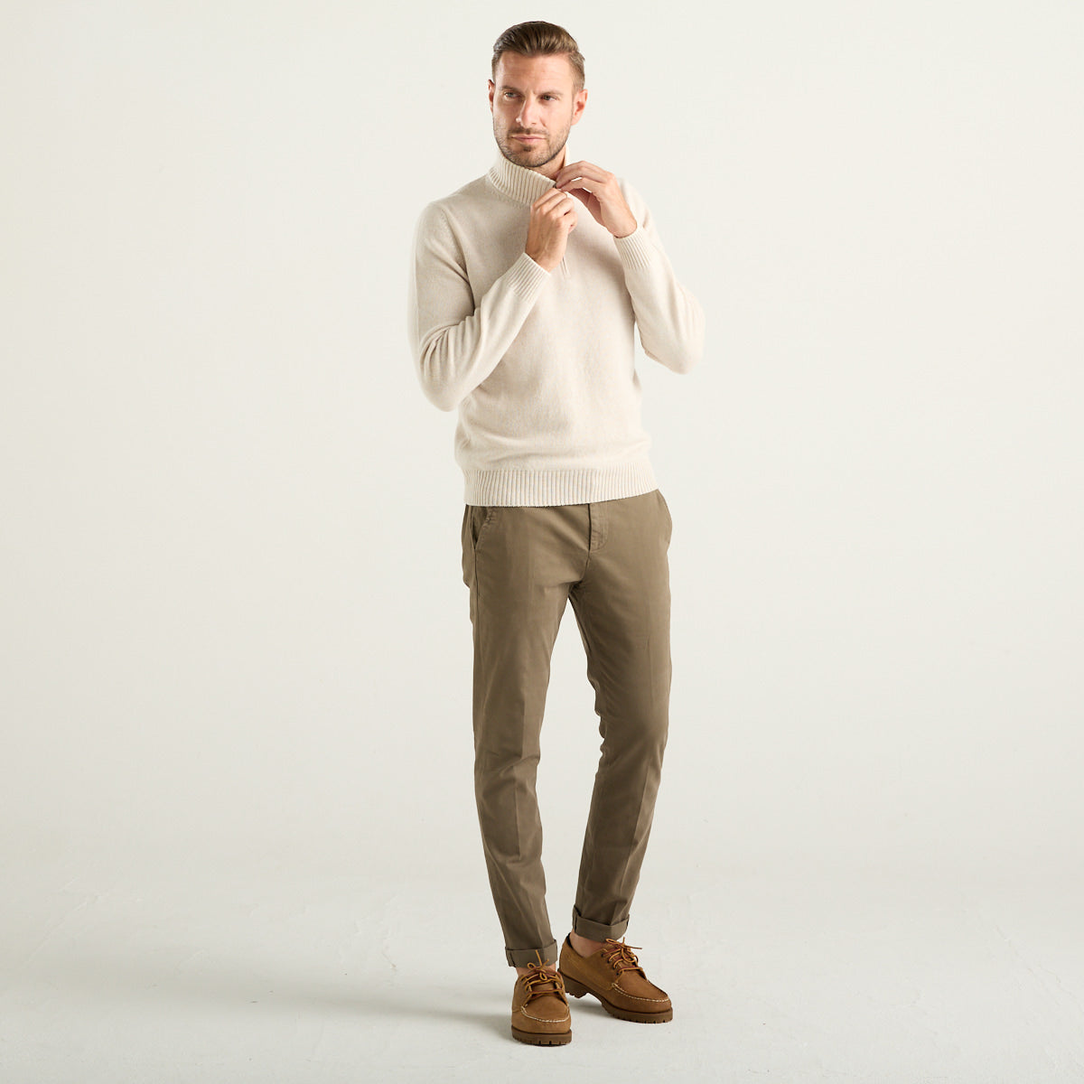 Gran Sasso maglione in misto cashmere beige chiaro