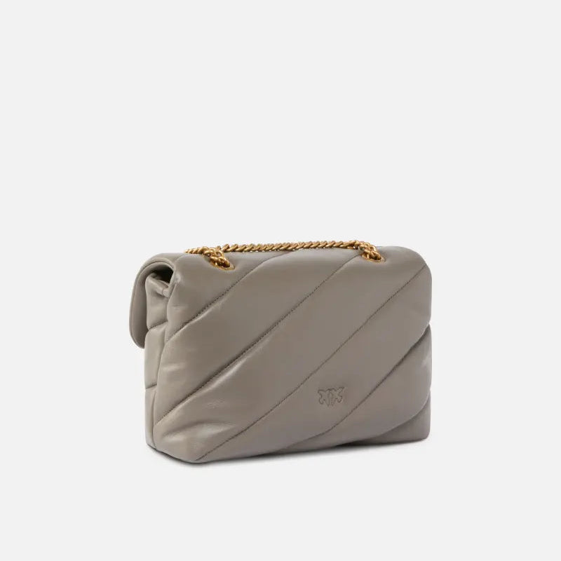 Pinko Classic Love Bag Puff maxi Quilt grigia