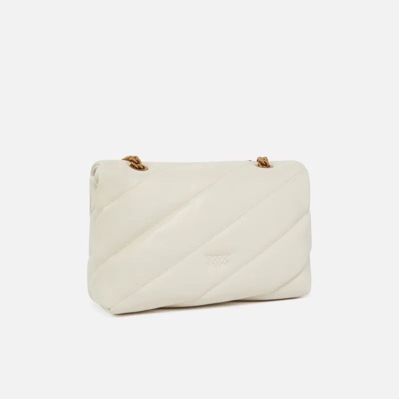 Pinko Classic Love Bag Puff Maxi Quilt pelle oro