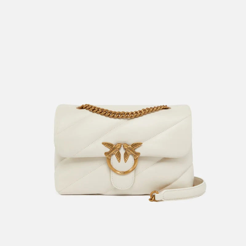 Pinko Classic Love Bag Puff Maxi Quilt pelle oro