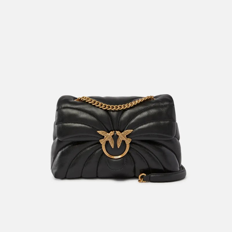 Pinko borsa Classic Love Bag Puff pelle nera media