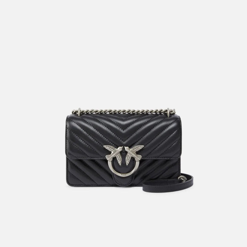 Pinko mini love bag one simply chevron nera