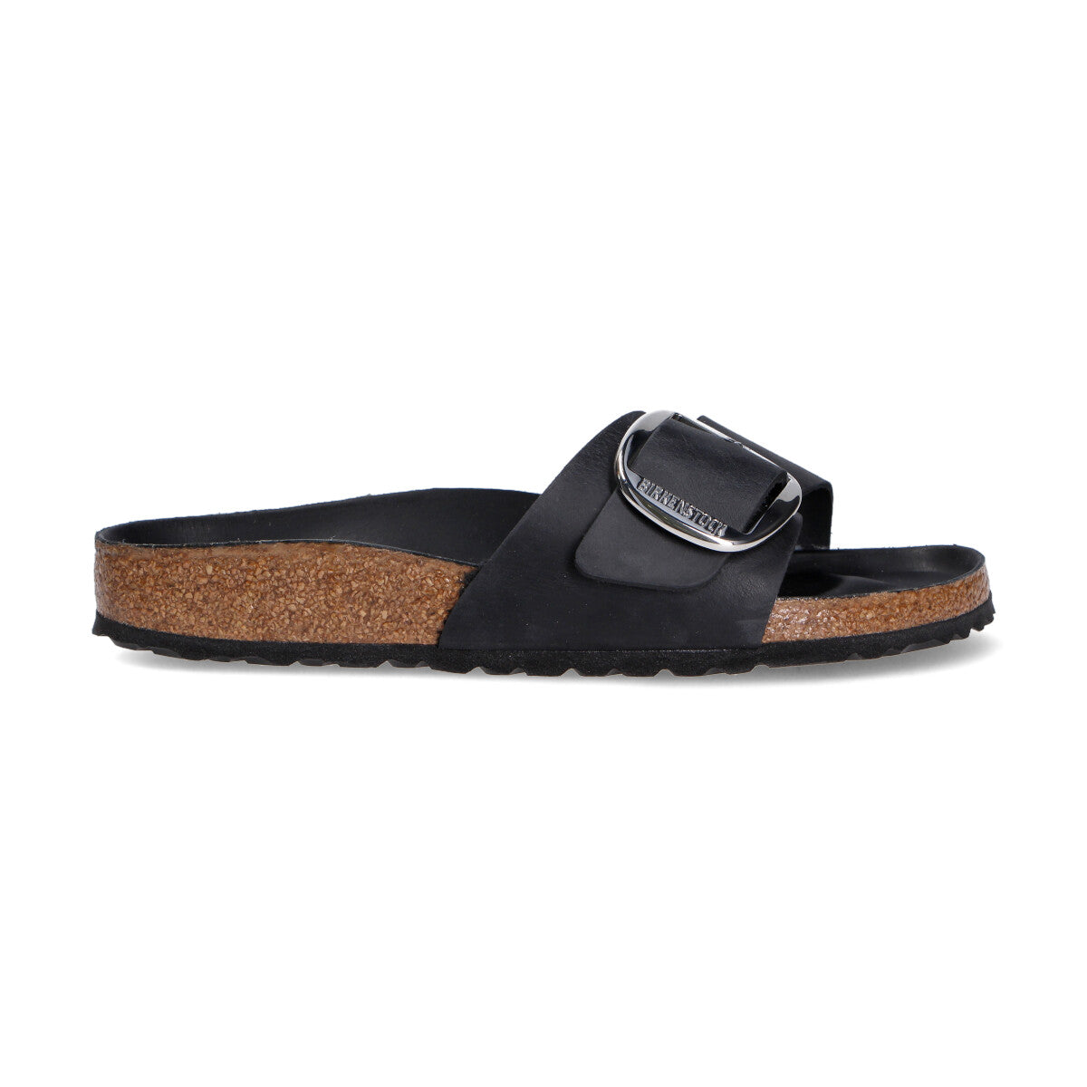 Birkenstock Madrid Big Buckle pelle oliata nera