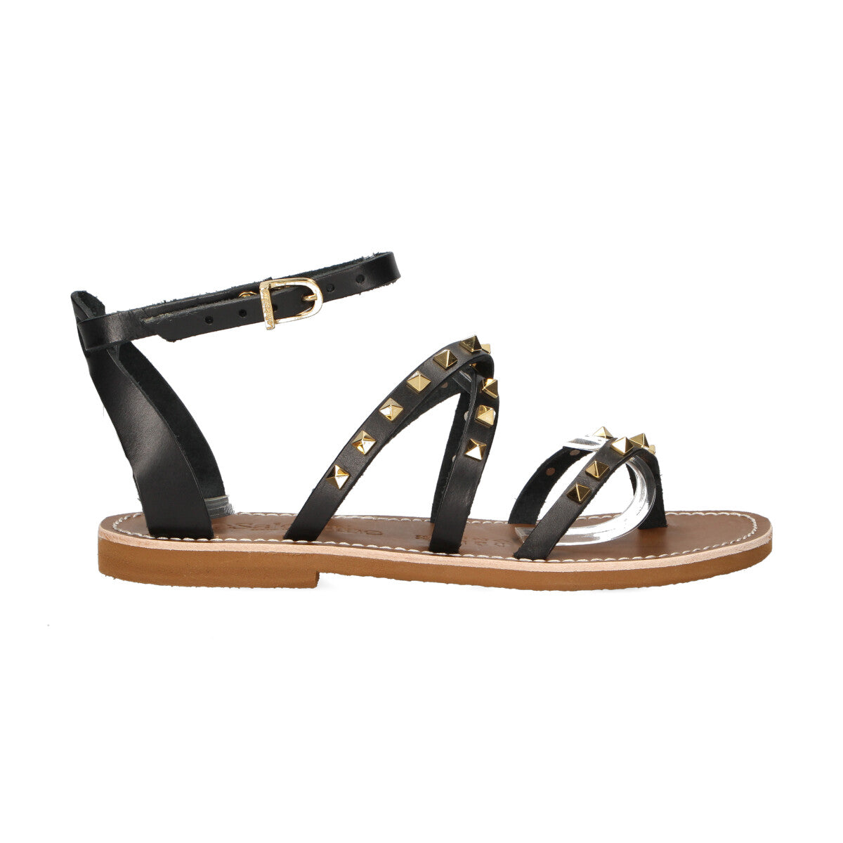 LeSalentine sandalo borchie pelle nera