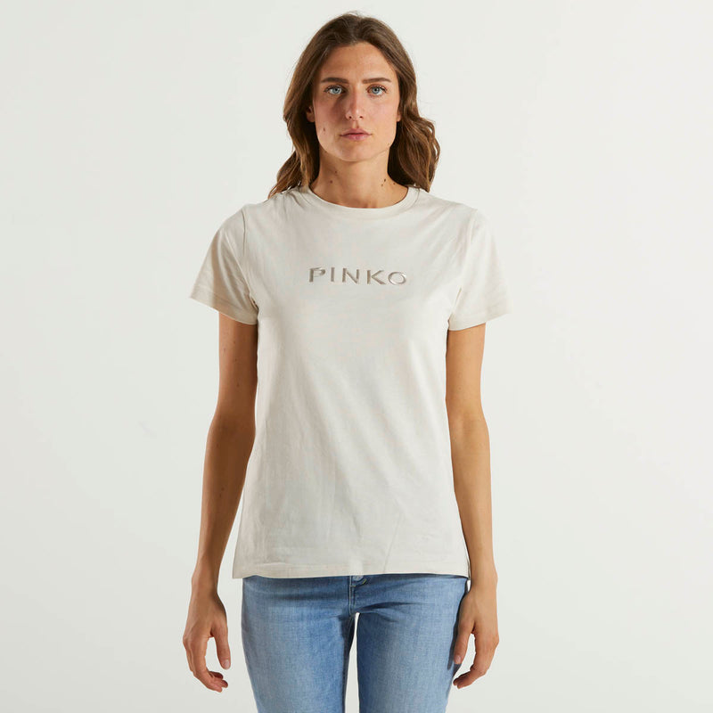 Pinko t-shirt ricamo logo pinko