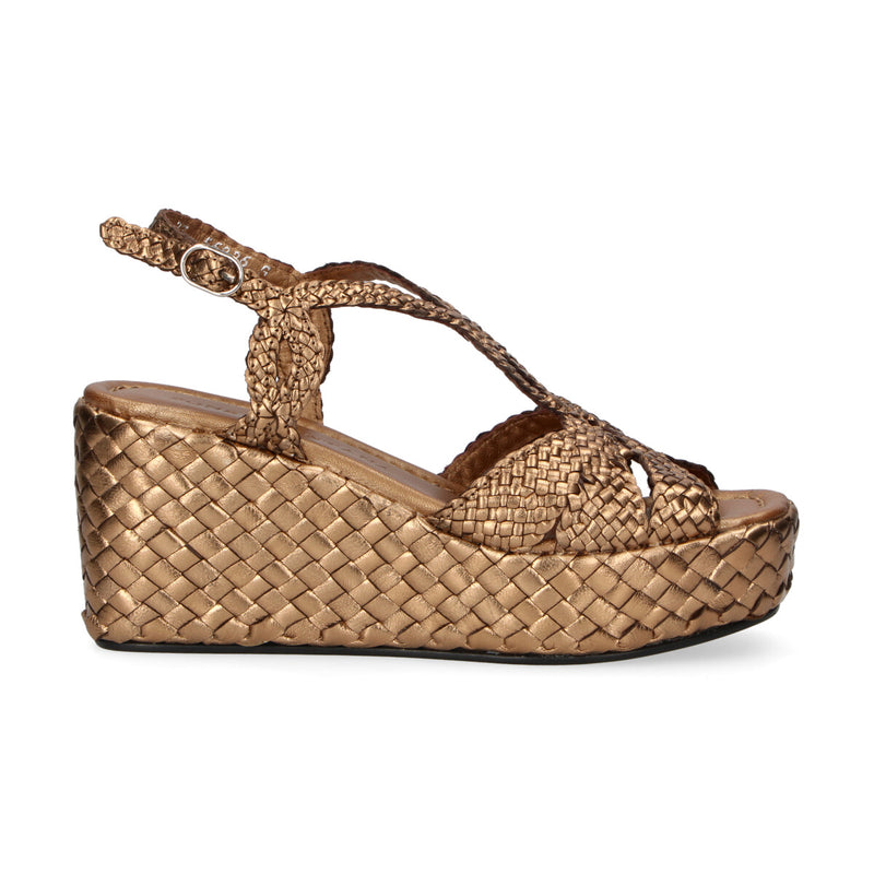 Pons Quintana sandalo Ankara intrecciato bronzo