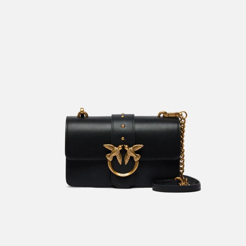 Pinko borsa Classic Love Bag mini in pelle oro