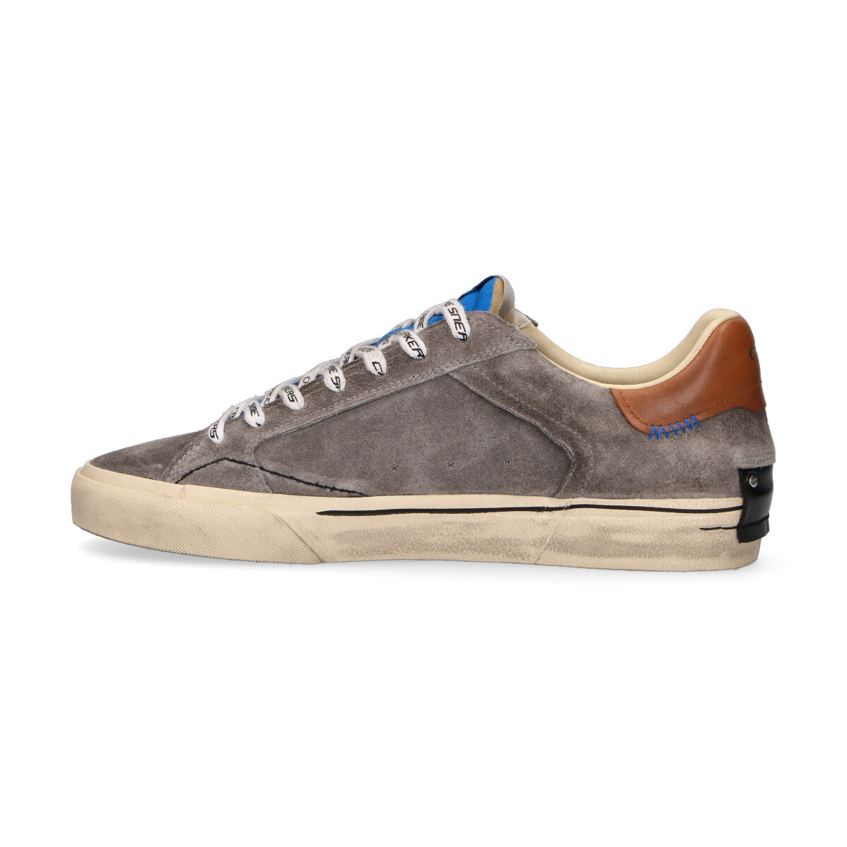 Crime London sneaker Distressed camoscio grigio