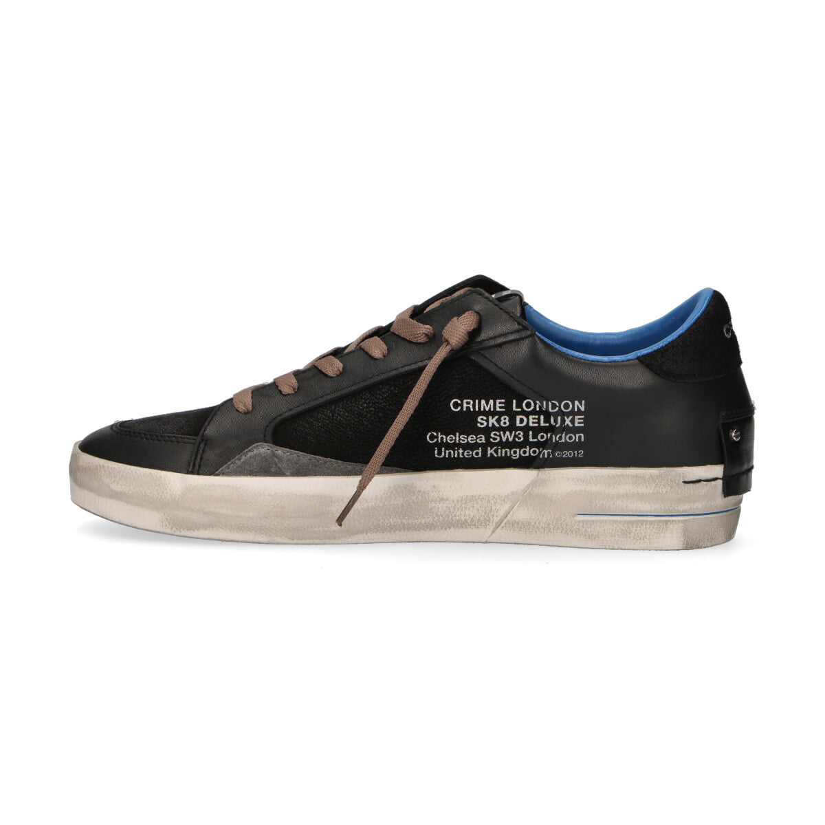 Crime London sneaker SK8 Deluxe pelle nera