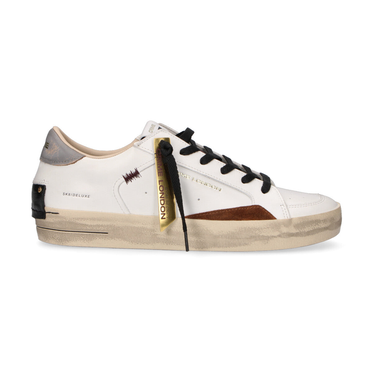 Crime London sneaker SK8 Deluxe pelle bianca
