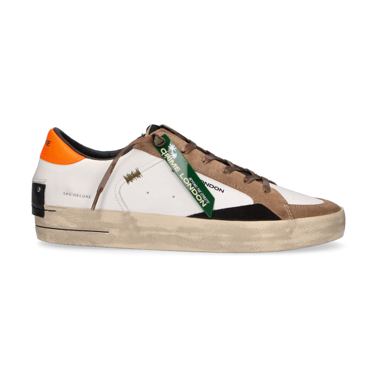 Crime London sneaker SK8 Deluxe pelle bianca