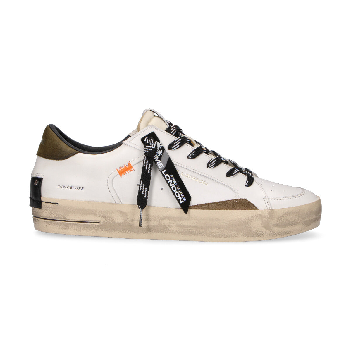 Crime London sneaker SK8 DEluxe pelle bianca