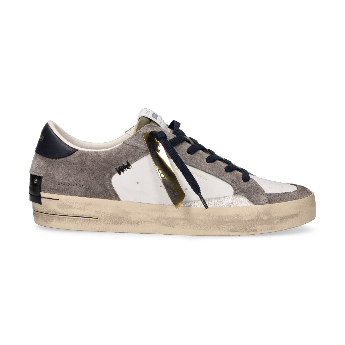Crime London sneaker SK8 Deluxe camoscio grigio