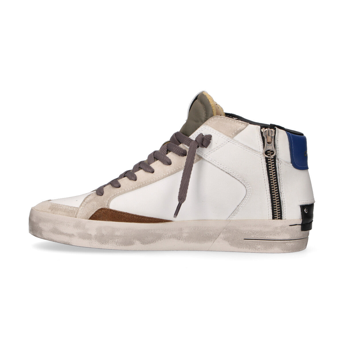 Crime London sneaker SK8 Deluxe Mid bianca