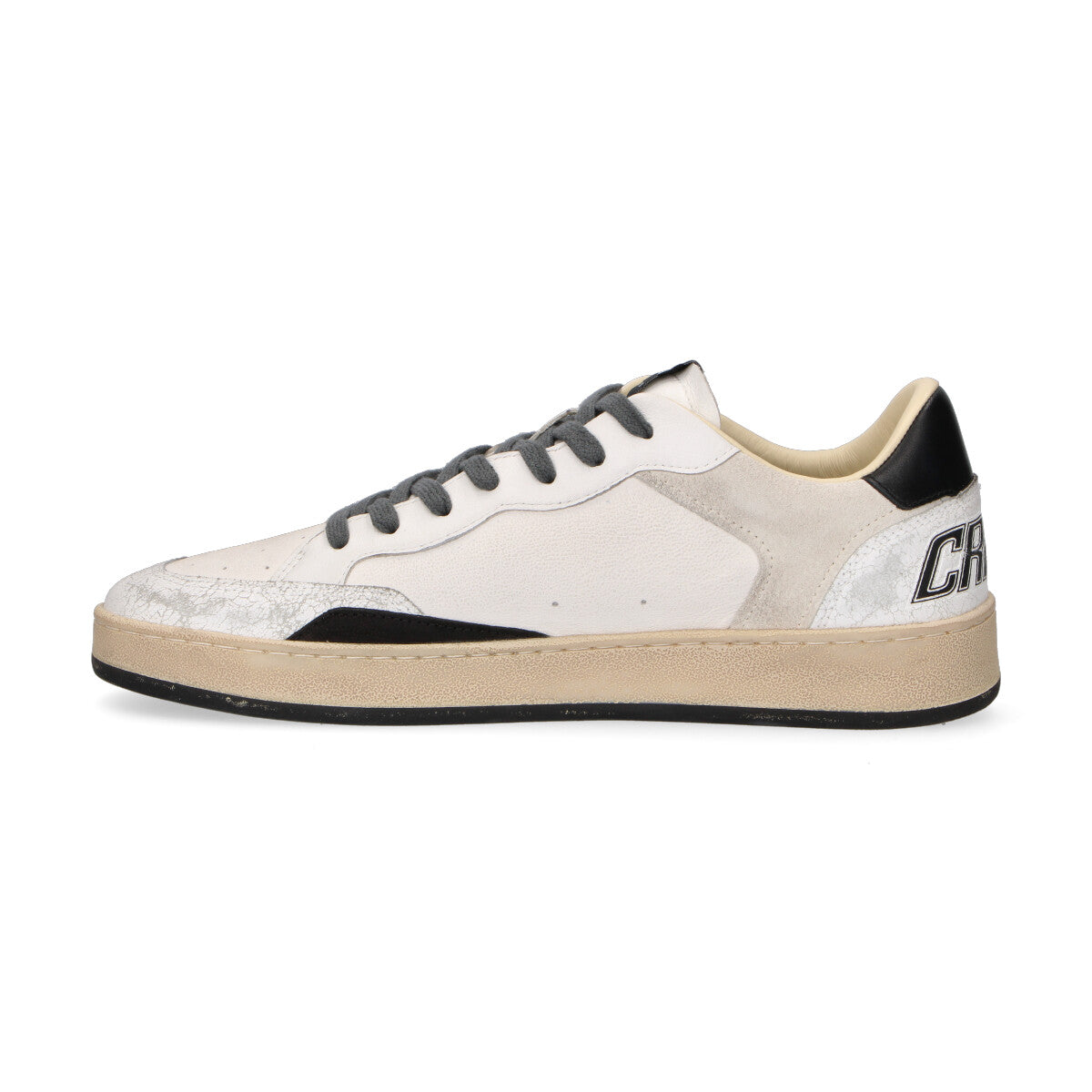 Crime London sneaker Chelsea cracked bianca