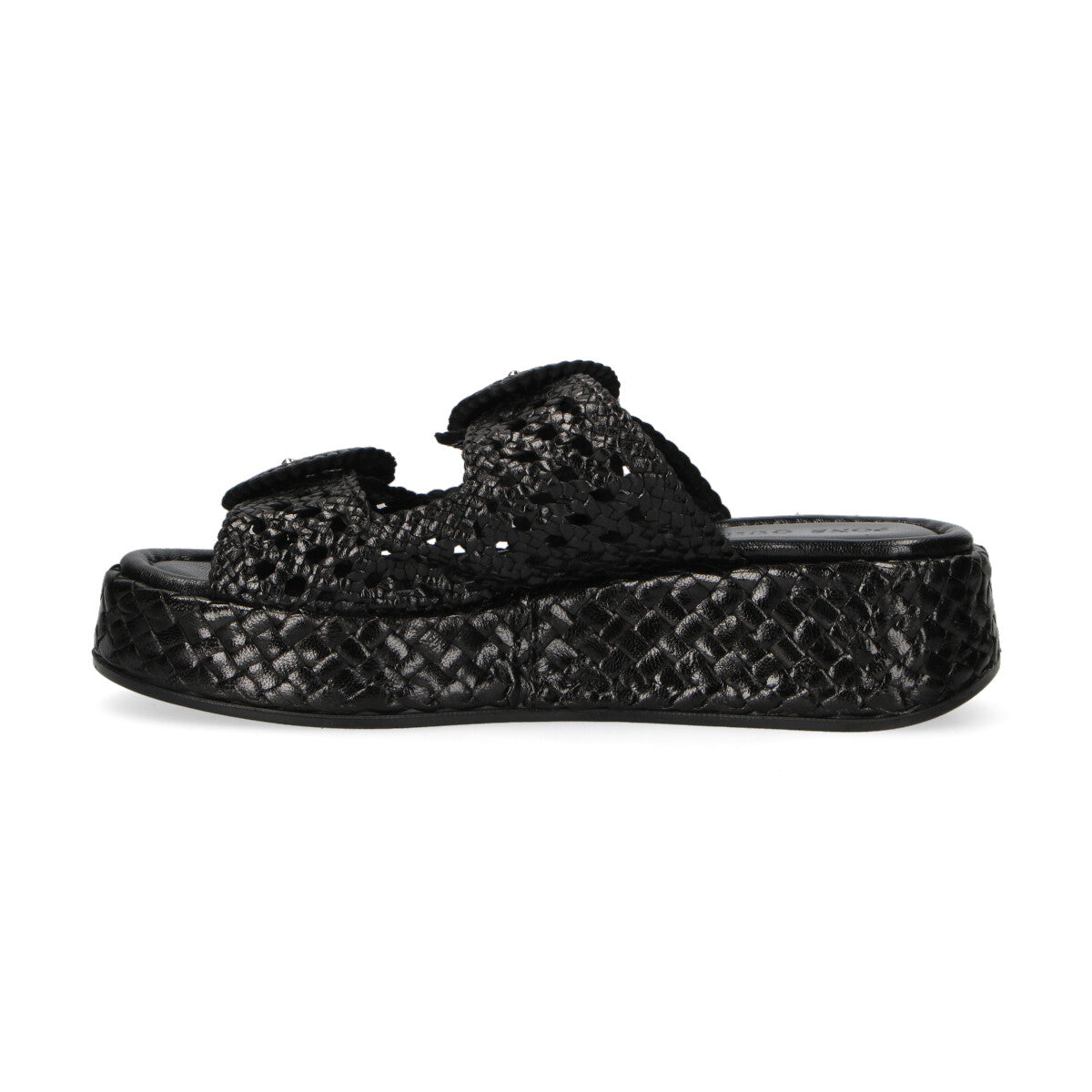 Pons Quintana ciabatta Maui intrecciata pelle nera