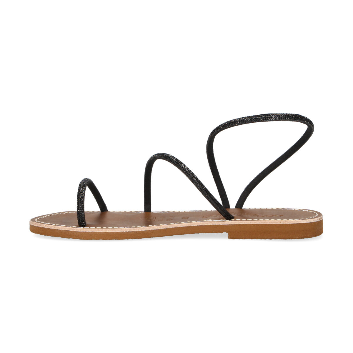 LeSalentine sandalo con strass nero