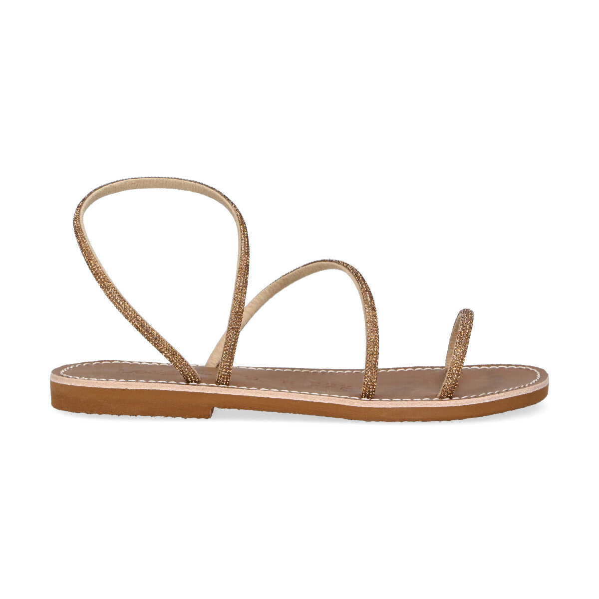 LeSalentine sandalo con strass oro