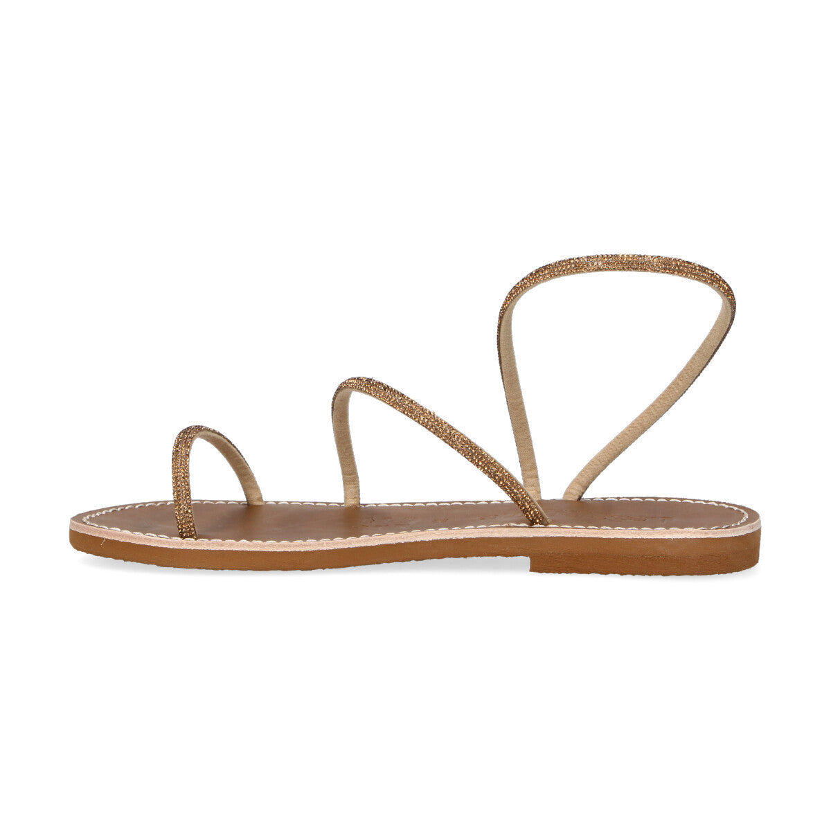 LeSalentine sandalo con strass oro