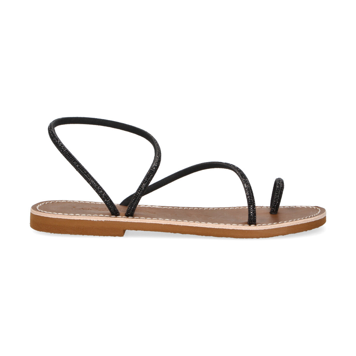 LeSalentine sandalo con strass nero