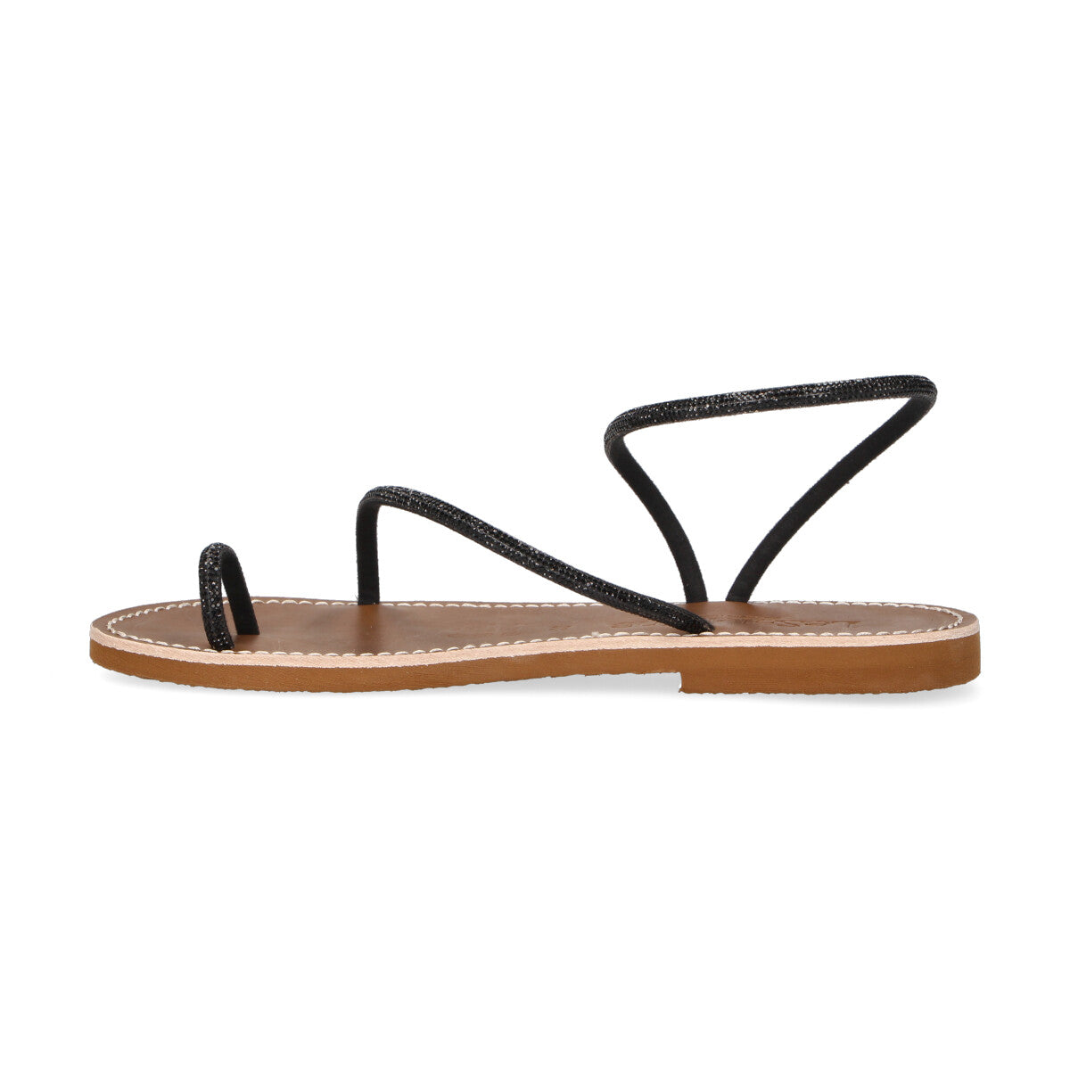 LeSalentine sandalo con strass nero
