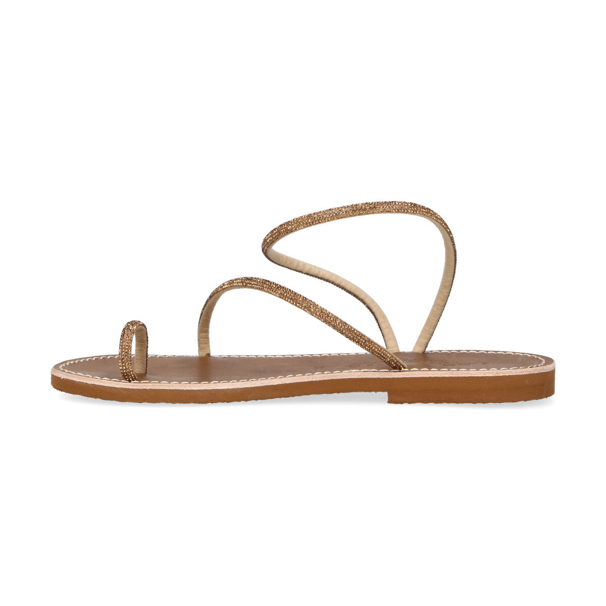 LeSalentine sandalo con strass oro