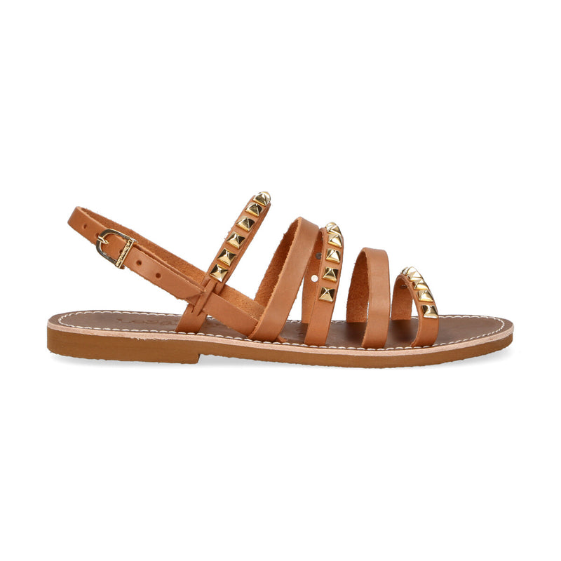 LeSalentine sandalo con borchie pelle cuoio