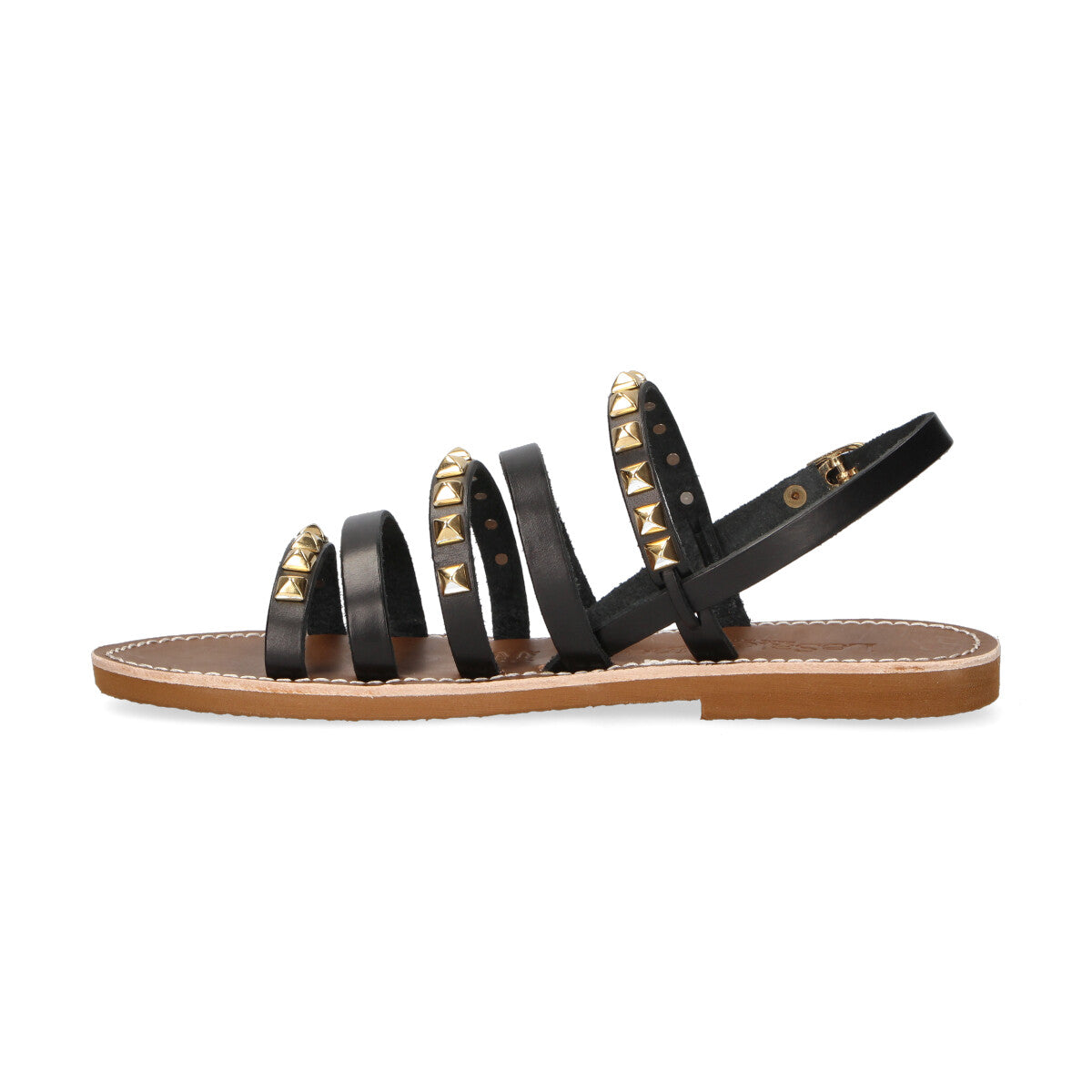 LeSalentine sandalo con borchie pelle nera