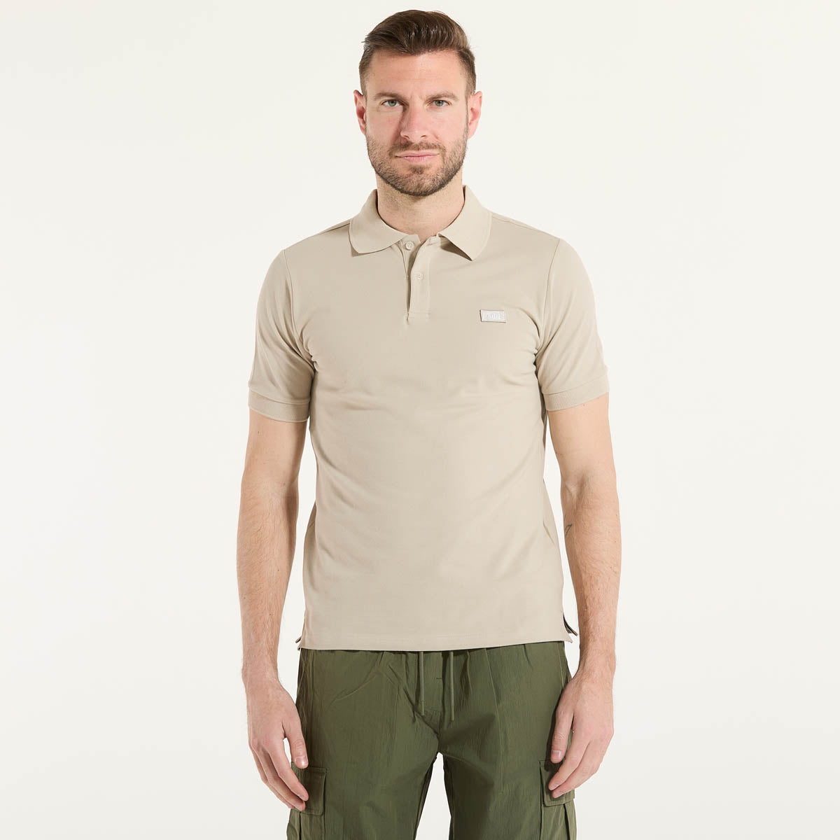 ADD polo basic logo in tessuto beige