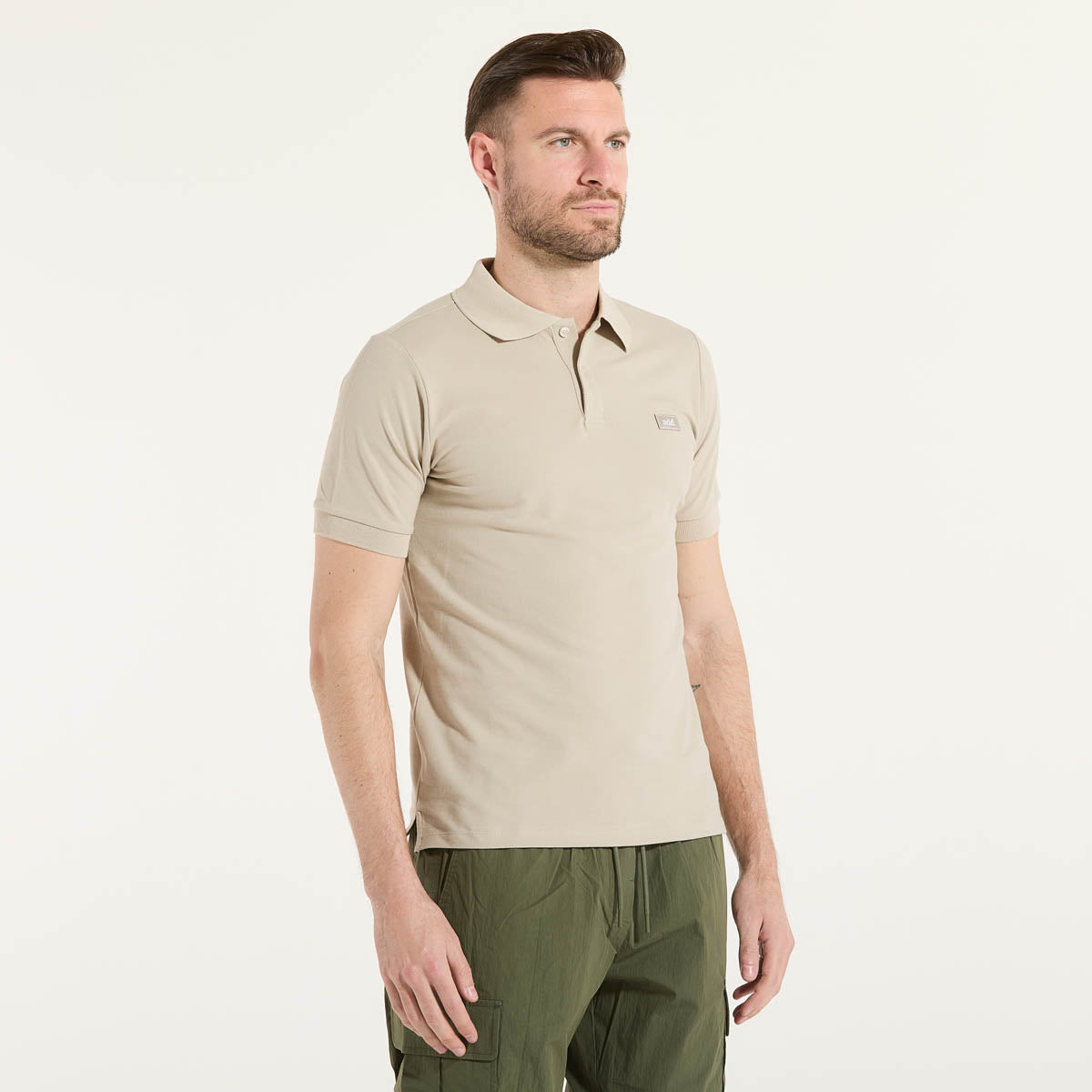 ADD polo basic logo in tessuto beige